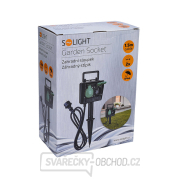 Solight zahradní sloupek IP44, 2 zásuvky, gumový kabel 1,5m Náhled