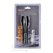 Solight LED nabíjecí svítilna, 300lm, Cree, zoom, power banka, Li-Ion náhled