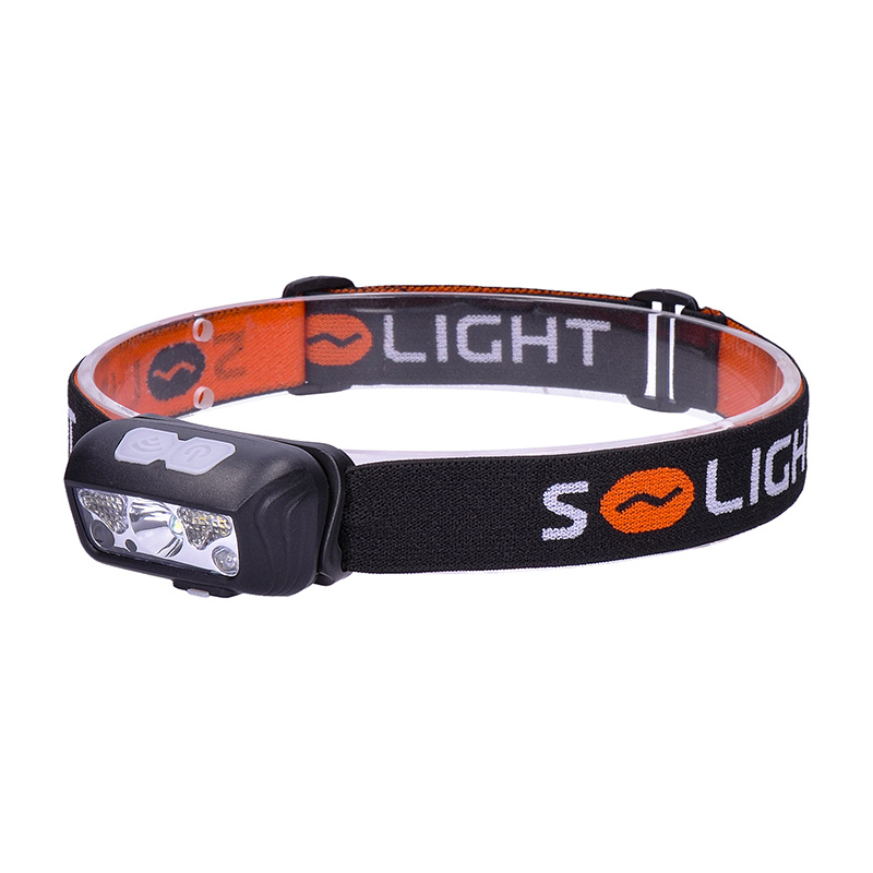 Levně Solight LED čelová nabíjecí svítilna, 150 + 100lm, bílé a červené světlo, Li-Ion WN40