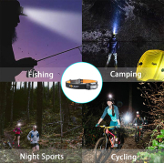 Solight LED čelová nabíjecí svítilna, 150 + 100lm, bílé a červené světlo, Li-Ion náhled