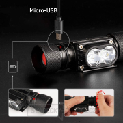 Solight LED čelová nabíjecí svítilna, 650lm, Li-Ion náhled