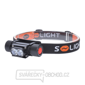 Solight LED čelová nabíjecí svítilna, 650lm, Li-Ion gallery main image