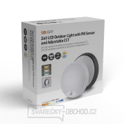 Solight LED venkovní osvětlení se senzorem, 3 CCT,  15/18/20W, 1800lm, 22cm, 2v1 - bílý a černý kryt náhled
