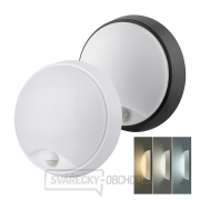Solight LED venkovní osvětlení se senzorem a nastavitelnou CCT, 18W, 1800lm, 22cm, 2v1 - bílý a černý kryt gallery main image
