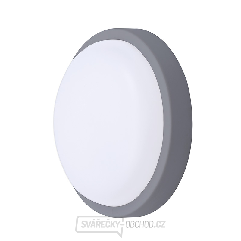 Solight LED venkovní osvětlení kulaté, 13W, 910lm, 4000K, IP54, 17cm, šedá barva