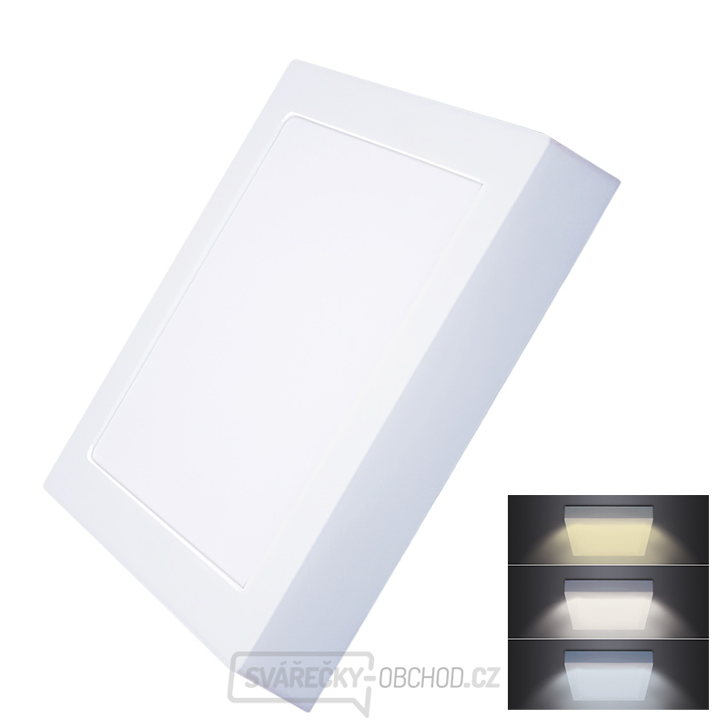 Solight LED mini panel CCT, přisazený, 18W, 1530lm, 3000K, 4000K, 6000K, čtvercový