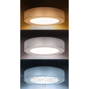 Solight LED mini panel koupelnový 2v1, 3CCT, podhledový/přisazený, 12W, 1020lm, IP54, bílá, kulatý náhled