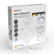 Solight LED mini panel koupelnový 2v1, 3CCT, podhledový/přisazený, 12W, 1020lm, IP54, bílá, kulatý náhled