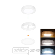 Solight LED mini panel koupelnový 2v1, 3CCT, podhledový/přisazený, 12W, 1020lm, IP54, bílá, kulatý gallery main image