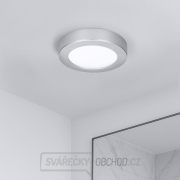 Solight LED mini panel koupelnový 2v1, 3CCT, podhledový/přisazený, 12W, 1020lm, IP54, stříbrná, kulatý náhled