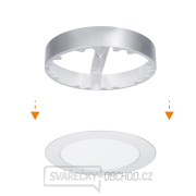 Solight LED mini panel koupelnový 2v1, 3CCT, podhledový/přisazený, 12W, 1020lm, IP54, stříbrná, kulatý náhled