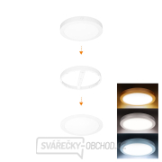 Solight LED mini panel koupelnový 2v1, 3CCT, podhledový/přisazený, 18W, 1530lm, IP54, bílá, kulatý gallery main image