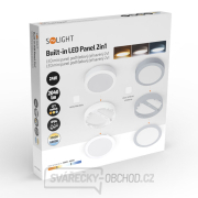 Solight LED mini panel koupelnový 2v1, 3CCT, podhledový/přisazený, 24W, 2040lm, IP54, stříbrná, kulatý náhled
