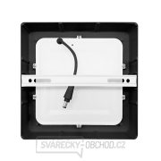 Solight LED mini panel CCT, přisazený, 12W, 900lm, 3000K, 4000K, 6000K, čtvercový, černá barva náhled