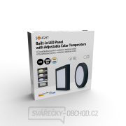 Solight LED mini panel CCT, přisazený, 12W, 900lm, 3000K, 4000K, 6000K, čtvercový, černá barva náhled