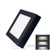 Solight LED mini panel CCT, přisazený, 12W, 900lm, 3000K, 4000K, 6000K, čtvercový, černá barva gallery main image