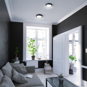 Solight LED mini panel CCT, přisazený, 18W, 1530lm, 3000K, 4000K, 6000K, kulatý, černá barva Náhled