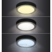 Solight LED mini panel CCT, přisazený, 18W, 1530lm, 3000K, 4000K, 6000K, kulatý, černá barva náhled