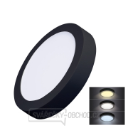 Solight LED mini panel CCT, přisazený, 18W, 1530lm, 3000K, 4000K, 6000K, kulatý, černá barva gallery main image