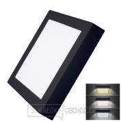 Solight LED mini panel CCT, přisazený, 18W, 1530lm, 3000K, 4000K, 6000K, čtvercový, černá barva gallery main image