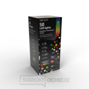 Solight LED venkovní vánoční řetěz, 50 LED, 5m, přívod 3m, 8 funkcí, časovač, IP44, vícebarevný Náhled