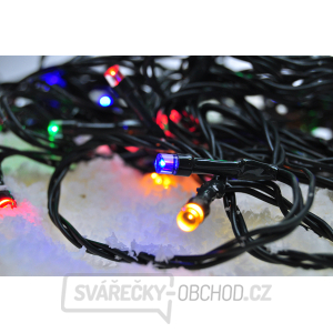 Solight LED venkovní vánoční řetěz, 50 LED, 5m, přívod 3m, 8 funkcí, časovač, IP44, vícebarevný gallery main image