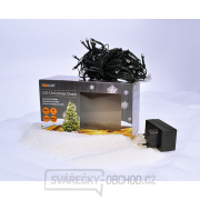 Solight LED venkovní vánoční řetěz, 200 LED, 10m, přívod 5m, 8 funkcí, IP44, studená bílá náhled