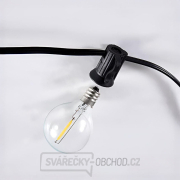 Solight LED venkovní řetěz s žárovkami, 25 žárovek, 15m+5m, 750lm, teplá bílá Náhled