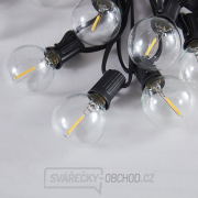 Solight LED venkovní řetěz s žárovkami, 25 žárovek, 15m+5m, 750lm, teplá bílá náhled