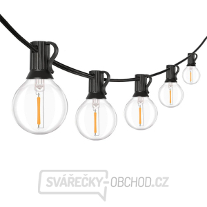 Solight LED venkovní balkonový řetěz s žárovkami, 10 žárovek, 5m+3m, 500lm, teplá bílá gallery main image