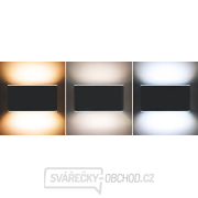 Solight LED venkovní nástěnné osvětlení Modena, 12W, 800lm, 3CCT, černá Náhled