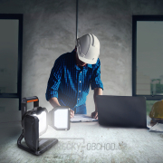 Solight LED reflektor 50W, přenosný, nabíjecí, 5000lm, oranžovo-černý Náhled