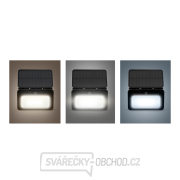 Solight LED solární reflektor se senzorem, 6W, 660lm, 3CCT, Li-Ion, černá Náhled