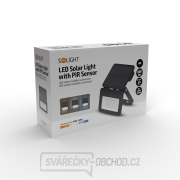 Solight LED solární reflektor se senzorem, 6W, 660lm, 3CCT, Li-Ion, černá náhled