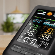 Solight meteostanice, barevný LCD, vnitřní/venkovní teplota a vlhkost, tlak, RCC, černá Náhled