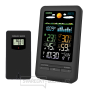Solight meteostanice, barevný LCD, vnitřní/venkovní teplota a vlhkost, tlak, RCC, černá gallery main image