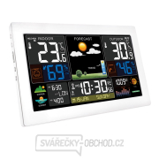 Solight meteostanice, extra velký barevný LCD, teplota, vlhkost, tlak, RCC, USB nabíjení, bílá Náhled