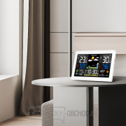 Solight meteostanice, extra velký barevný LCD, teplota, vlhkost, tlak, RCC, USB nabíjení, bílá náhled