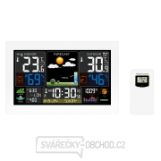 Solight meteostanice, extra velký barevný LCD, teplota, vlhkost, tlak, RCC, USB nabíjení, bílá gallery main image