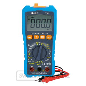 Solight multimetr, max AC 750V/10A, max. DC 1000V/10A, odpor, kapacita, frekvence, NCV gallery main image