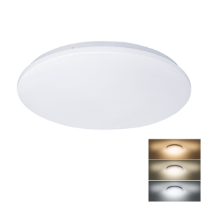 Solight LED stropní světlo Plain, 3CCT, 24W, 1920lm, 3000K, 4000K, 6000K, kulaté, 38cm gallery main image