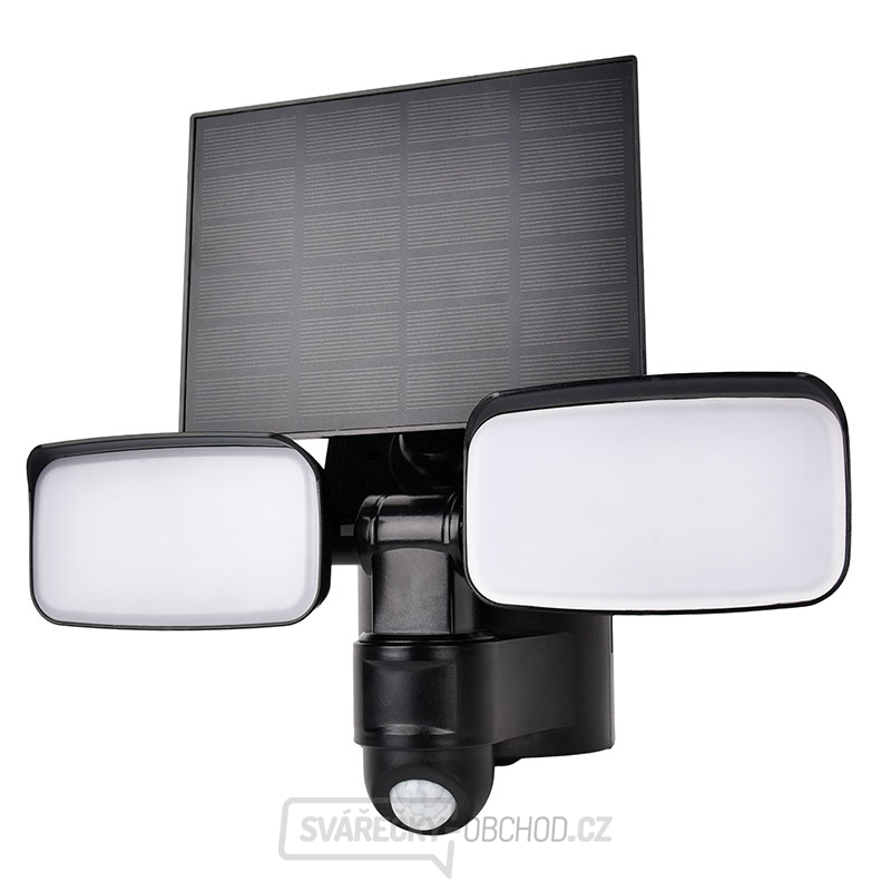 Solight LED solární osvětlení se senzorem, 9W, 850lm, 4000K, Li-Ion, černá