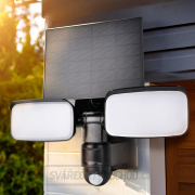 Solight LED solární osvětlení se senzorem, 9W, 850lm, 4000K, Li-Ion, černá Náhled