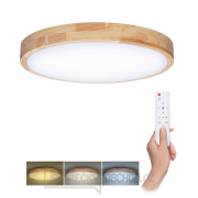 Solight LED osvětlení s dálkovým ovladačem Solid Oak, 60W, 4200lm, 51cm, změna chromatičnosti, stmívatelné gallery main image