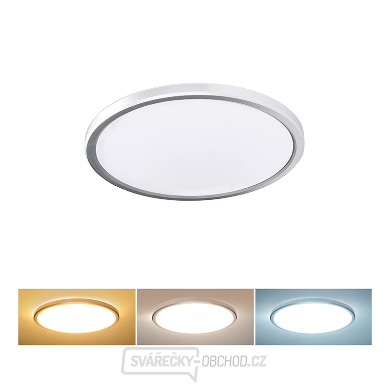 Solight LED osvětlení Acate s ochranou proti vlhkosti, IP54, 18W, 1620lm, 3CCT, 22cm, stříbrná