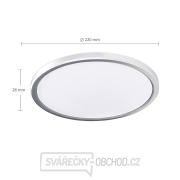 Solight LED osvětlení Acate s ochranou proti vlhkosti, IP54, 18W, 1620lm, 3CCT, 22cm, stříbrná náhled