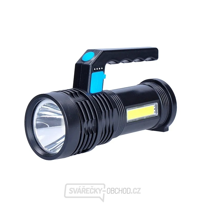 Levně Nabíjecí LED svítilna s rukojetí a bočním světlem, 150+100lm, Li-Ion 458752