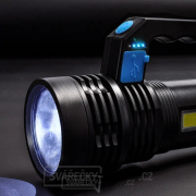 Nabíjecí LED svítilna s rukojetí a bočním světlem, 150+100lm, Li-Ion Náhled