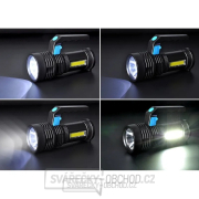 Nabíjecí LED svítilna s rukojetí a bočním světlem, 150+100lm, Li-Ion Náhled