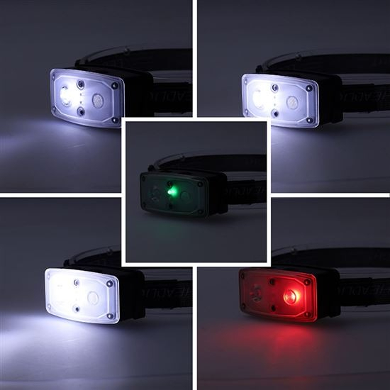Levně Nabíjecí LED čelovka se senzorem, 100 lm, Li-Ion 47598